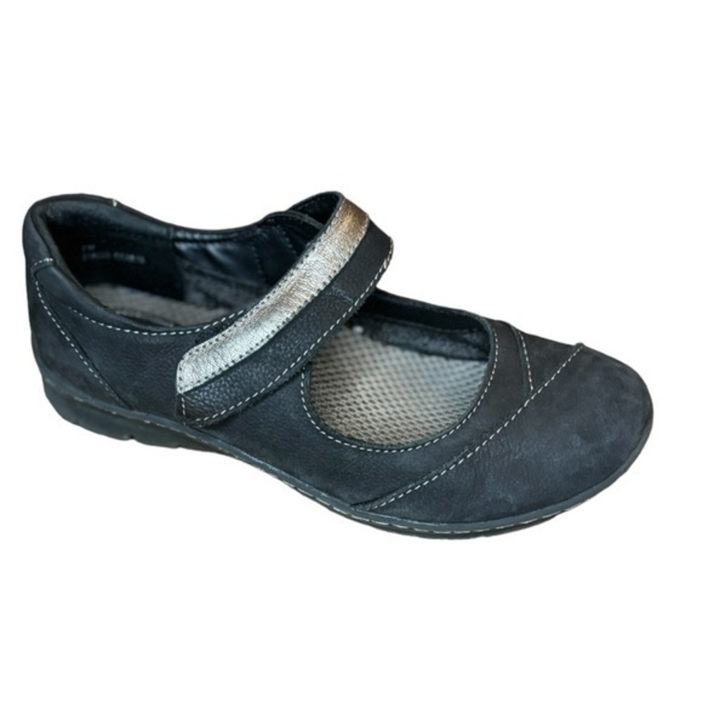 Born b.o.c. Saratov Black Mary Jane Size 7 Nubuck Leather Casual Slip on Shoes